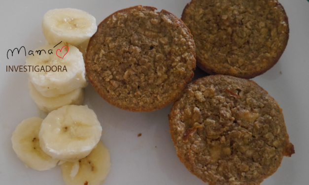 Desayuno nutritivo: Muffin de avena y plátano