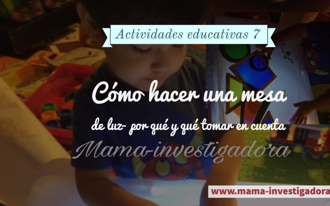 Una Mesa de Luz – Física para niños – Actividades educativas