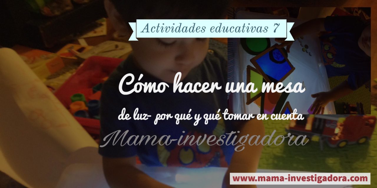 Una Mesa de Luz – Física para niños – Actividades educativas