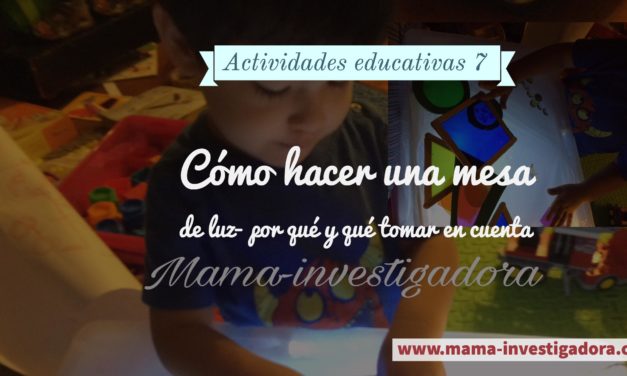 Una Mesa de Luz – Física para niños – Actividades educativas